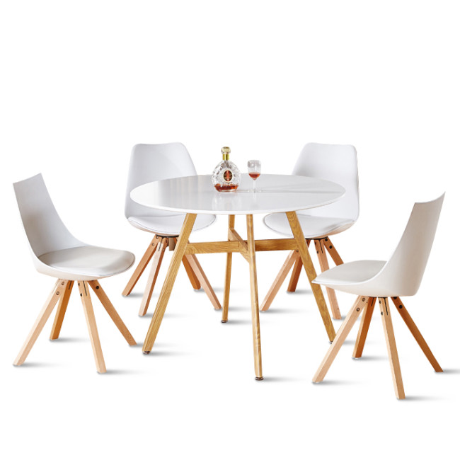 Table ronde de cuisine blanche 100cm Umbria - Prix Usine !