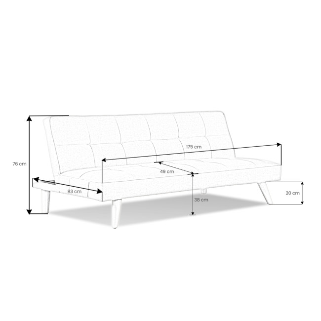 Banquette clic clac 3 places grise – Prix Discount