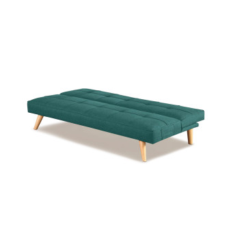 Banquette convertible 3 places en tissu vert - Siljan