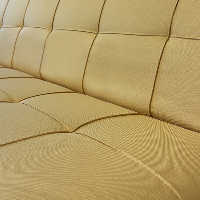 Banquette clic clac 3 places convertible jaune moutarde – Siljan