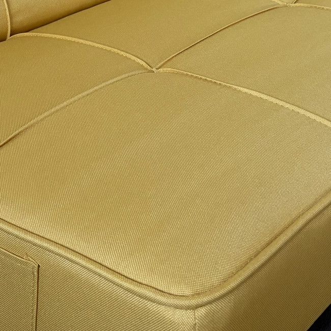 Banquette clic clac 3 places convertible jaune moutarde – Siljan