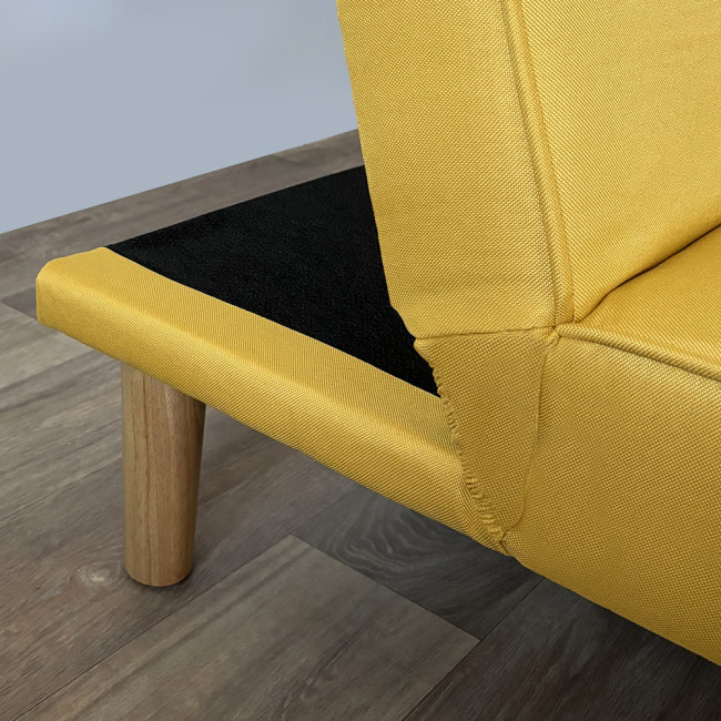 Banquette clic clac 3 places convertible jaune moutarde – Siljan