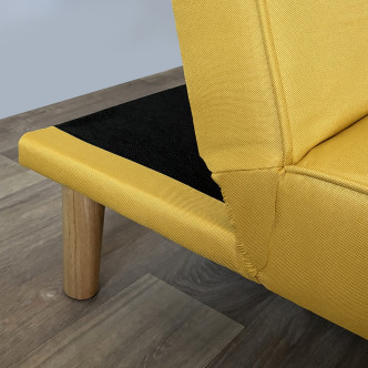 Banquette clic clac 3 places convertible jaune moutarde – Siljan