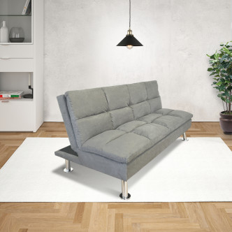 Banquette 3 places en microfibre gris - Vanan 