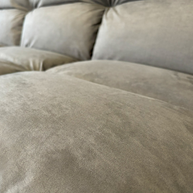 Banquette 3 places en microfibre gris - Vanan 