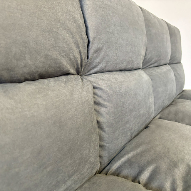 Banquette 3 places en microfibre gris - Vanan 