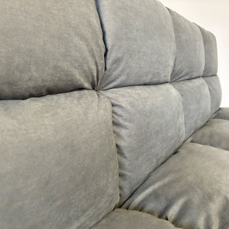 Banquette 3 places en microfibre gris - Vanan 