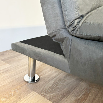 Banquette 3 places en microfibre gris - Vanan 