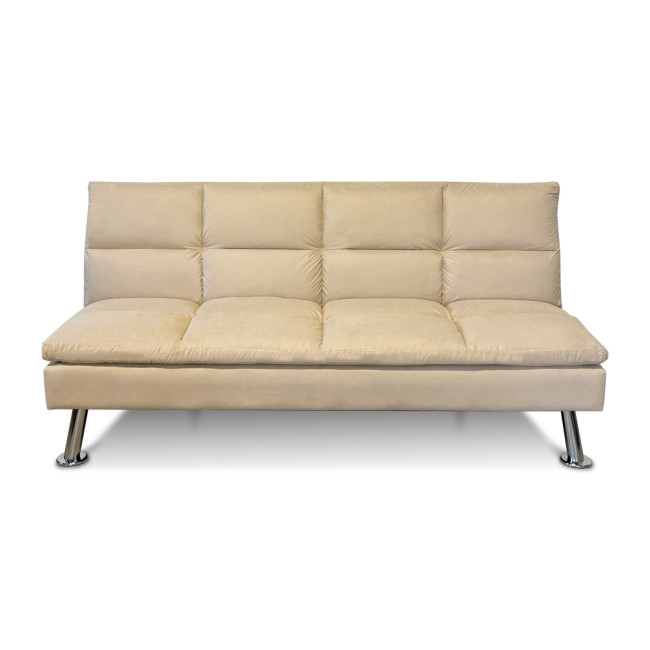 Clic clac 3 places en microfibre beige Vanan – Offre imbattable !