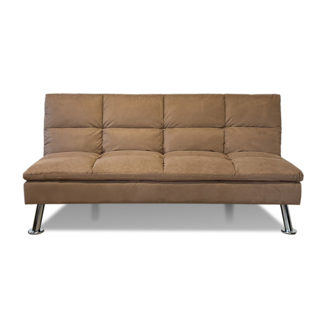 Banquette 3 places convertible en microfibre marron – Vanan