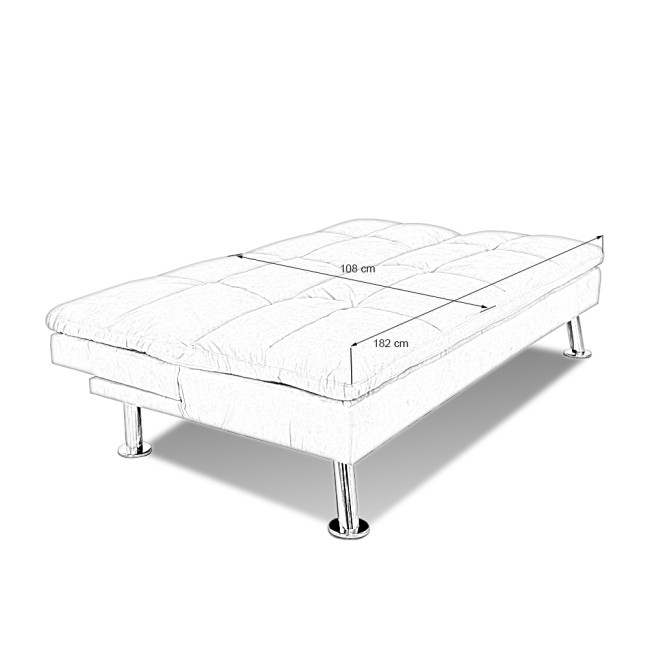 Banquette 3 places convertible en microfibre marron – Vanan