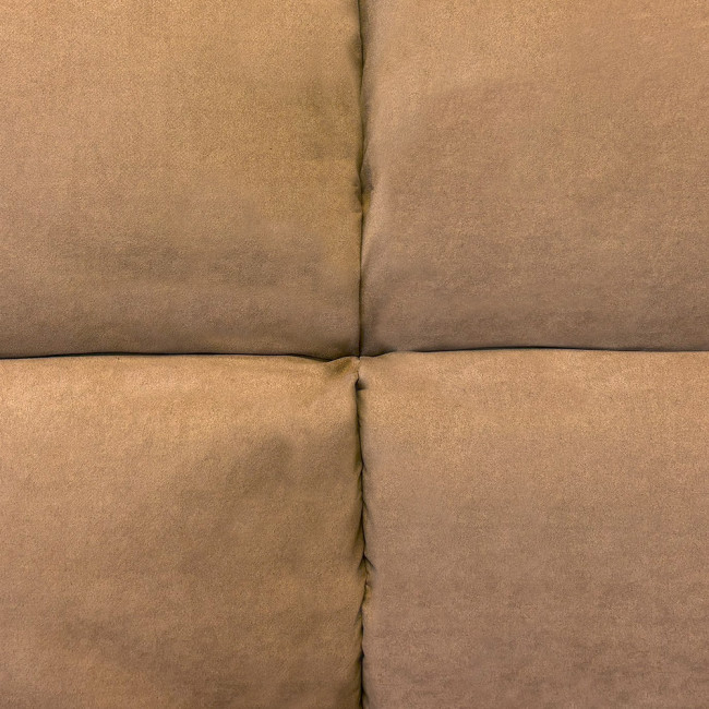 Banquette 3 places convertible en microfibre marron – Vanan