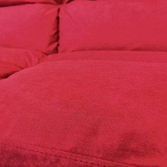 Clic clac 3 places en microfibre rouge –  Vanan 