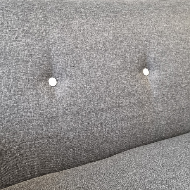 Banquette clic clac 3 places en tissu gris - Ester