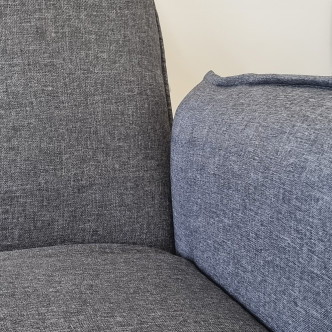 Banquette clic clac 3 places en tissu gris - Ester