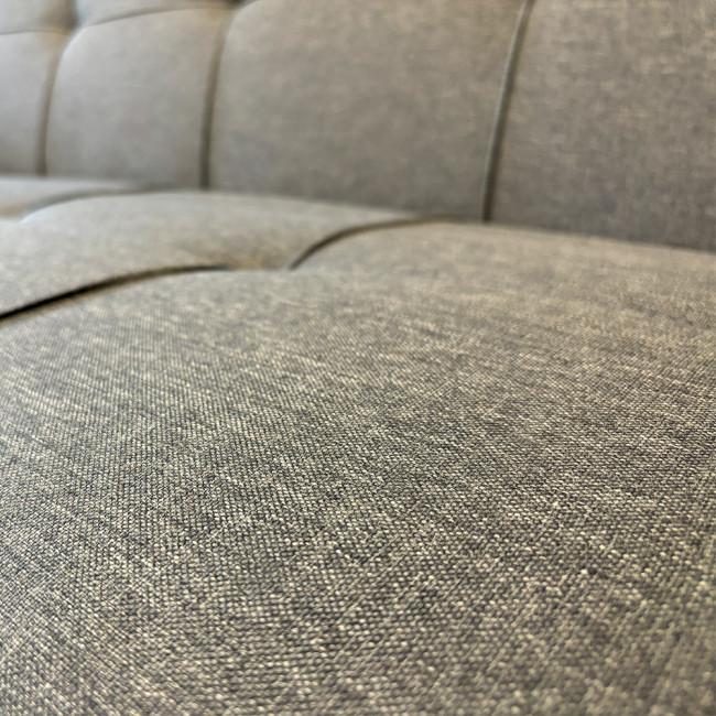 Banquette clic clac 3 places en tissu gris - Olan