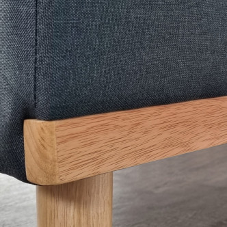Banquette clic clac 3 places en tissu gris - Hellin