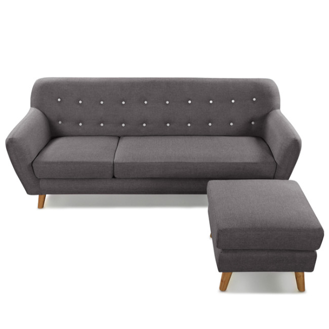 Canapé scandinave gris avec angle réversible Sven  - Tendance Scandinave