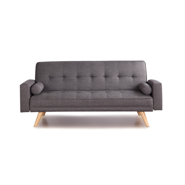 Clic clac 3 places en tissu gris Vienne - Offre Discount