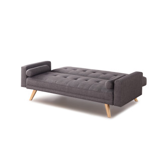 Clic clac 3 places en tissu gris Vienne - Offre Discount