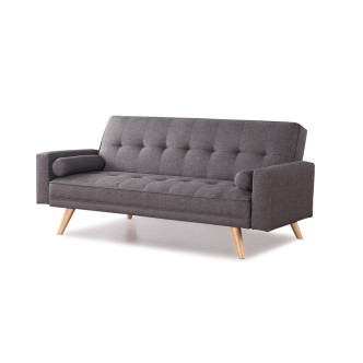 Clic clac 3 places en tissu gris Vienne - Offre Discount