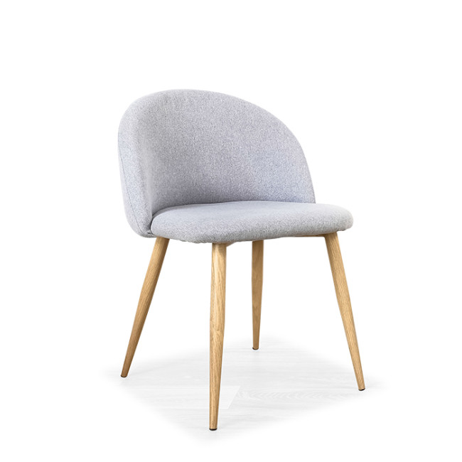 Chaise scandinave en tissu gris - Rossi