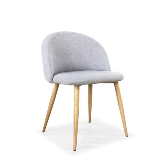 Chaise scandinave en tissu gris - Rossi