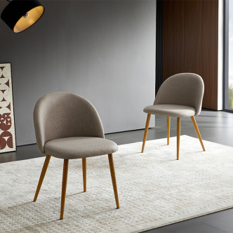 Chaise scandinave beige - Rossi

