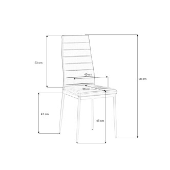 Ensemble table ronde en verre métal et 4 chaises simili noires - MateraLena