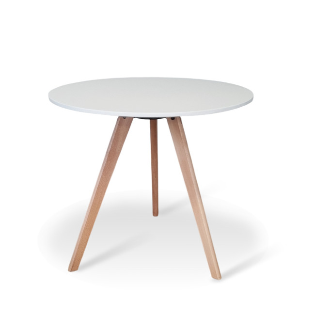 Table Ronde Blanche : Plateau 80 cm 