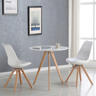Table Ronde Blanche : Plateau 80 cm 