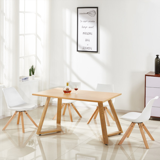 Table à manger coloris chêne 120cm Trevi - Offre limitée !