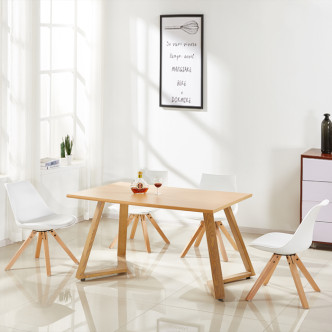 Table à manger coloris chêne 120cm Trevi - Offre limitée !