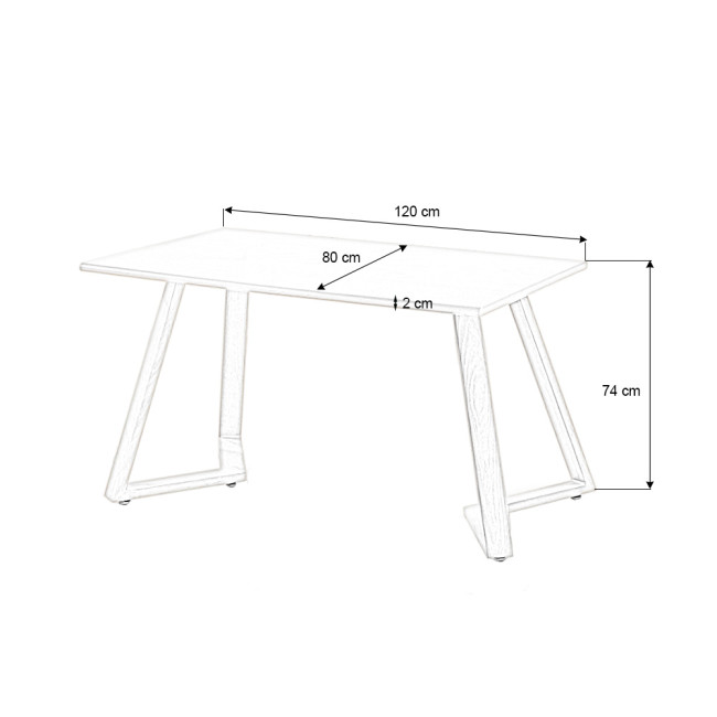 Table à manger coloris chêne 120cm Trevi - Offre limitée !