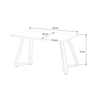 Table à manger coloris chêne 120cm Trevi - Offre limitée !