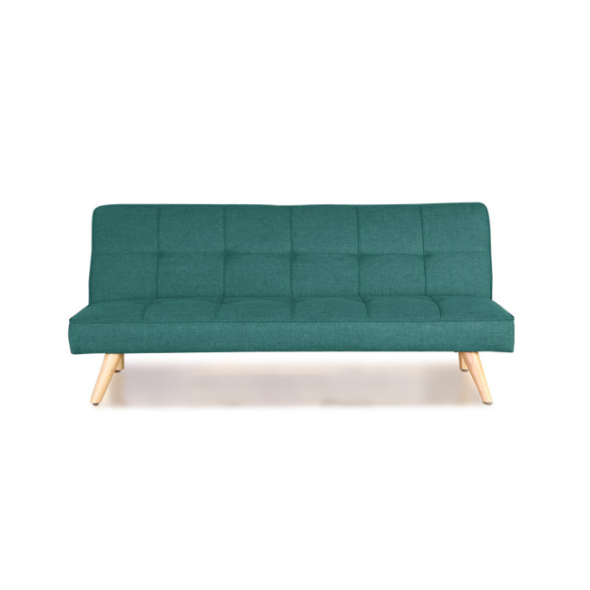 Banquette convertible 3 places en tissu vert - Siljan