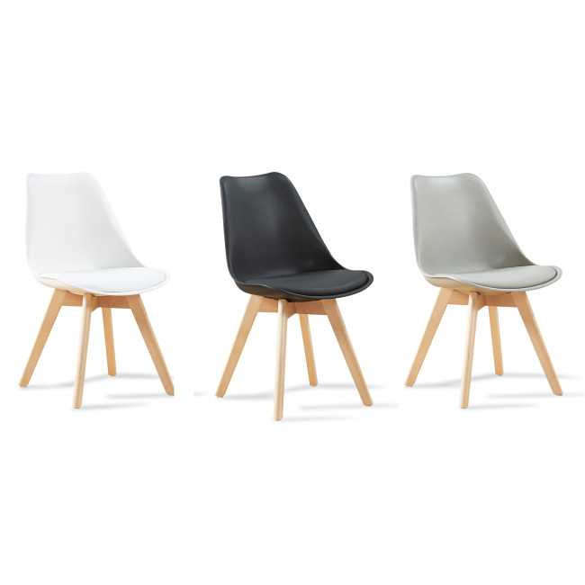 Chaise style scandinave Bjorn – Piètement en bois premium