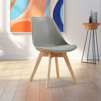 Chaise style scandinave Bjorn – Piètement en bois premium