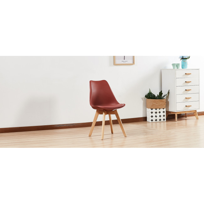 Chaise style scandinave Bjorn – Piètement en bois premium