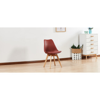 Chaise style scandinave Bjorn – Piètement en bois premium