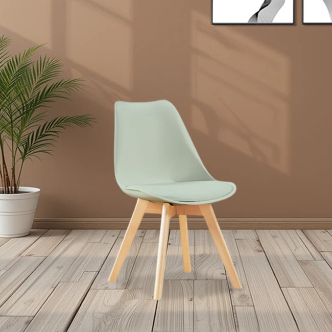 Chaise style scandinave Bjorn – Piètement en bois premium