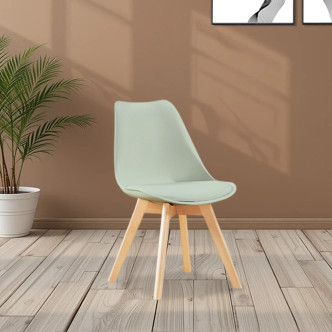 Chaise style scandinave Bjorn – Piètement en bois premium