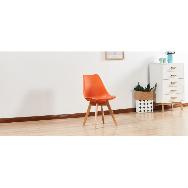 Chaise style scandinave Bjorn – Piètement en bois premium