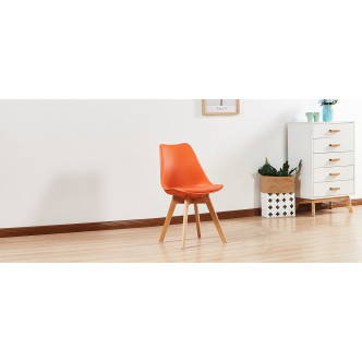 Chaise style scandinave Bjorn – Piètement en bois premium