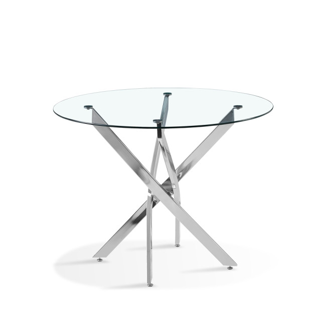 Table à manger design ronde en verre 100cm - Orion
