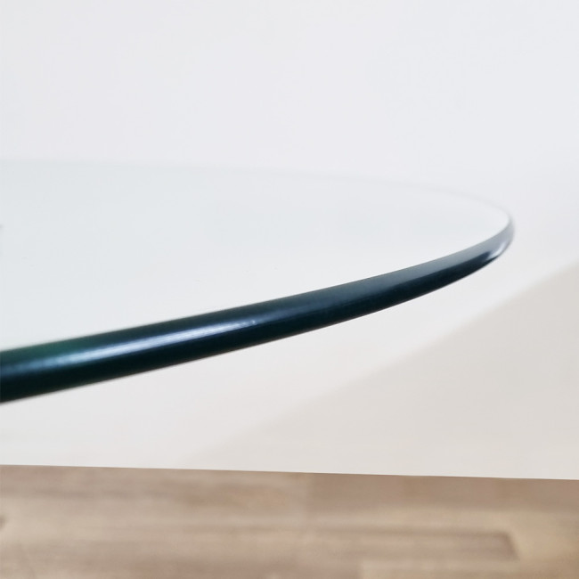 Table à manger design ronde en verre 100cm - Orion