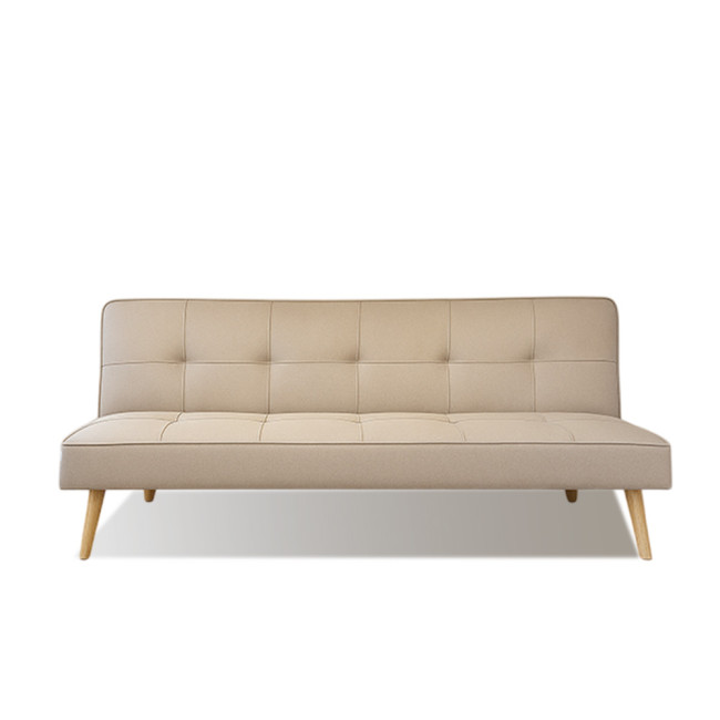 Banquette convertible 3 places en tissu taupe - Prix fous