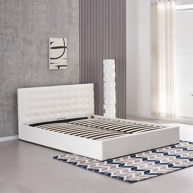 Lit coffre en simili blanc – Dream