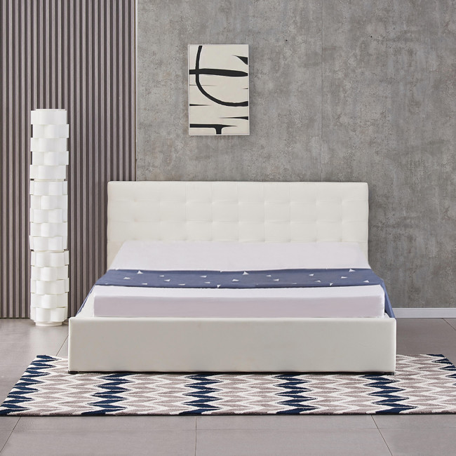 Lit coffre en simili blanc – Dream