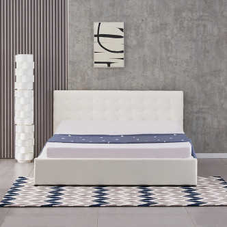 Lit coffre en simili blanc – Dream